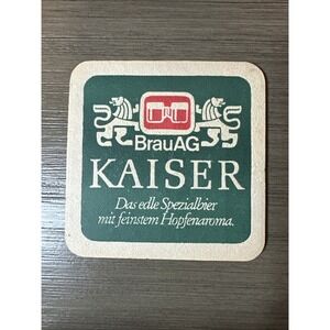 Vintage Beer Coaster BrauAG Kaiser Das edle Spezialbier mit feinstem Hopfenaroma